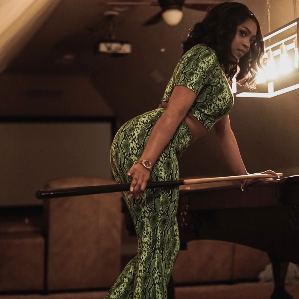 Green Snakeprint Set - Picture 2 of 3